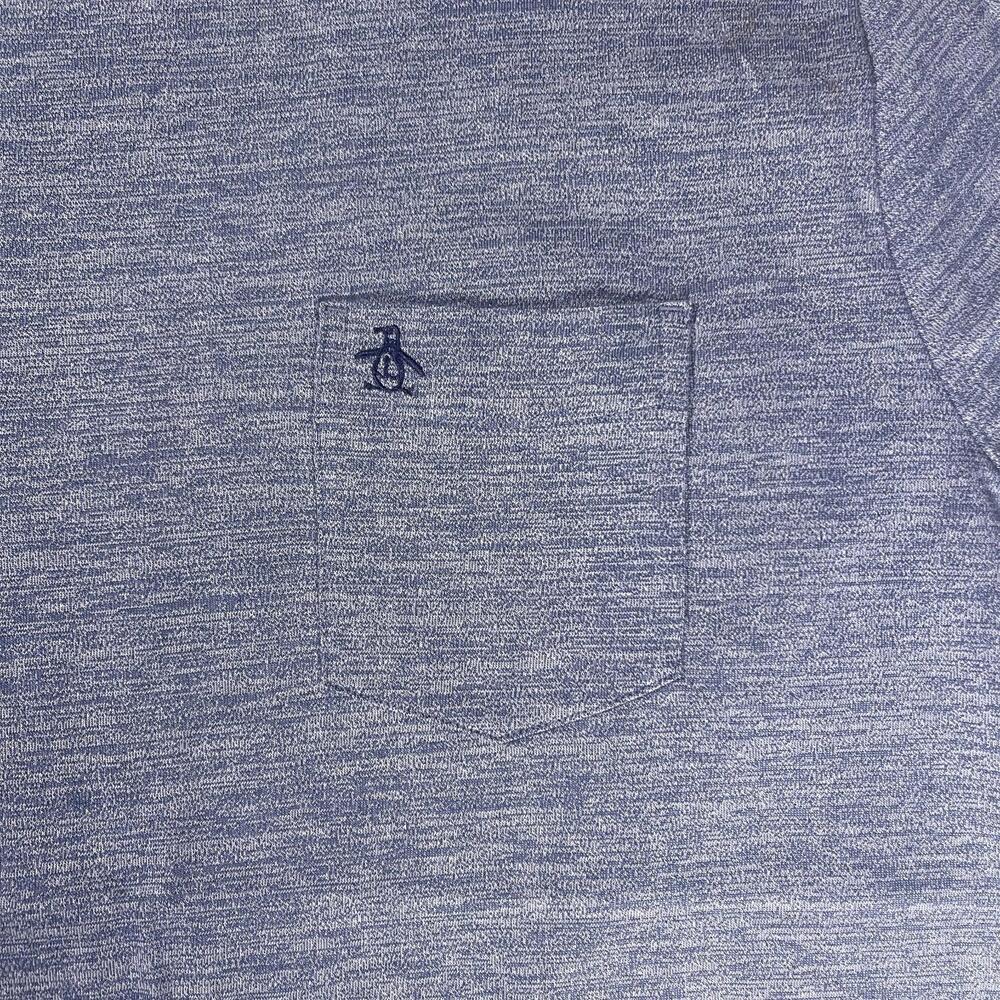 Original Penguin Mens T-Shirt XL Blue Gray Heather Short Sleeve‎ Crew Neck NWT - Picture 2 of 5